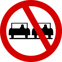 Dépassement interdit.